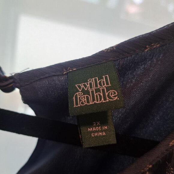 Wild Fable Round Neck Smocked Waist Midi Dress Size 2X - Picture 6 of 10